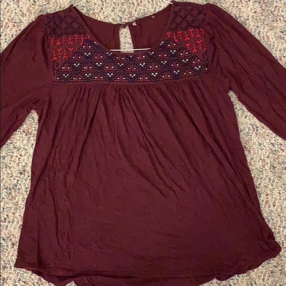 long sleeve flowy lucky brand shirt - Picture 2 of 2